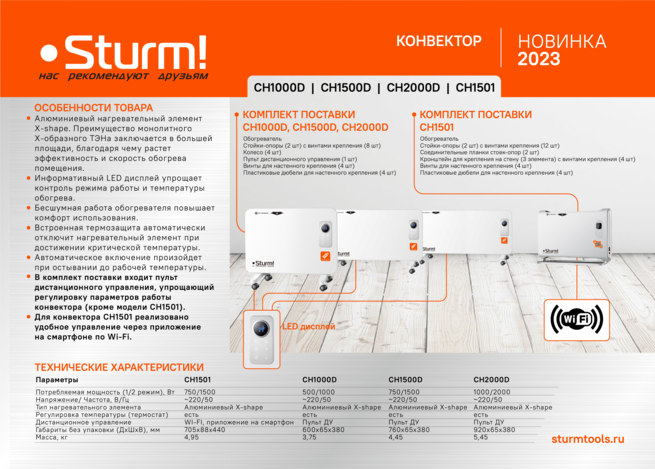 Конвектор Sturm! CH1501 - 2